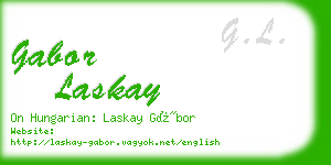 gabor laskay business card